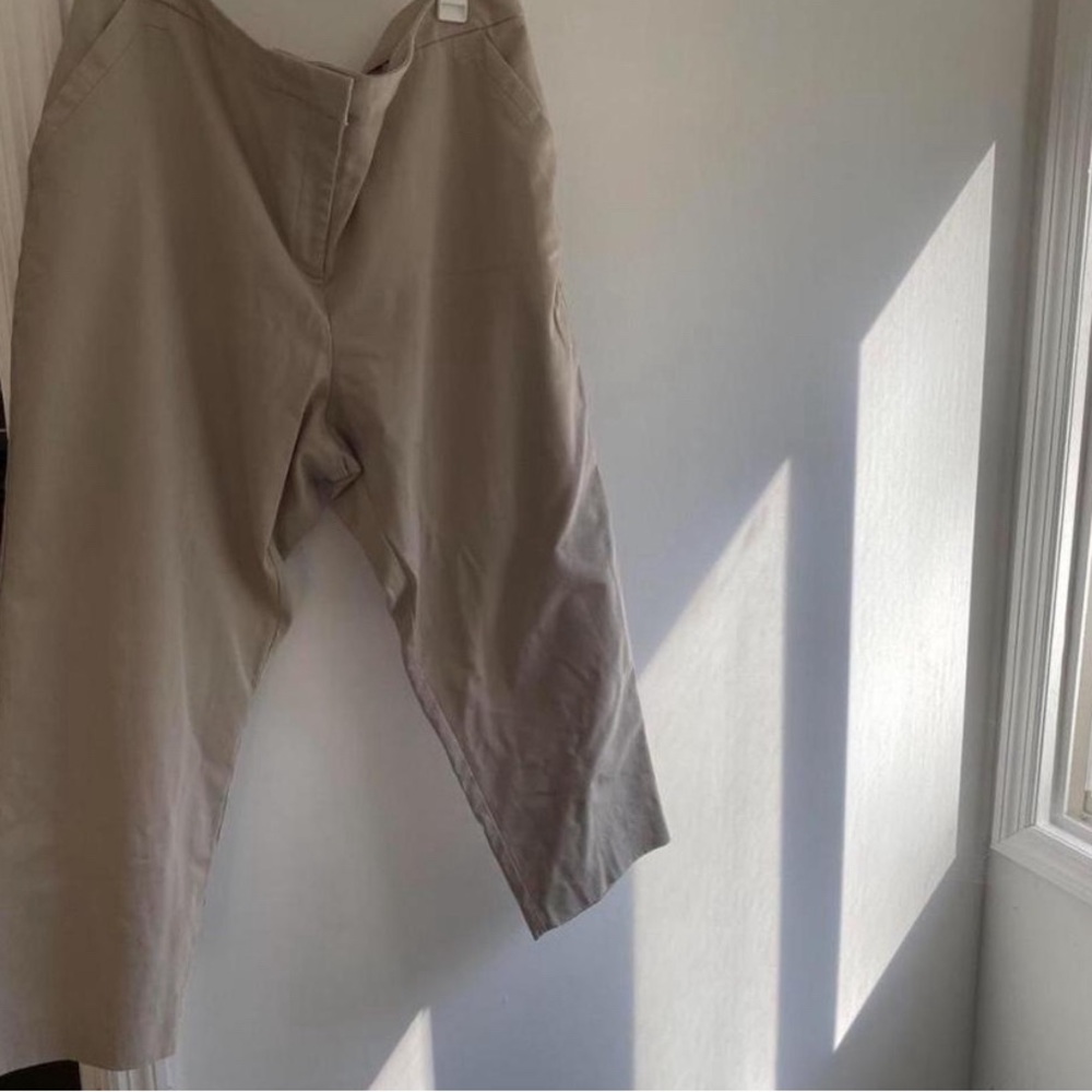 Lane Bryant Khaki Ankle Cut Trousers Size 26 3X